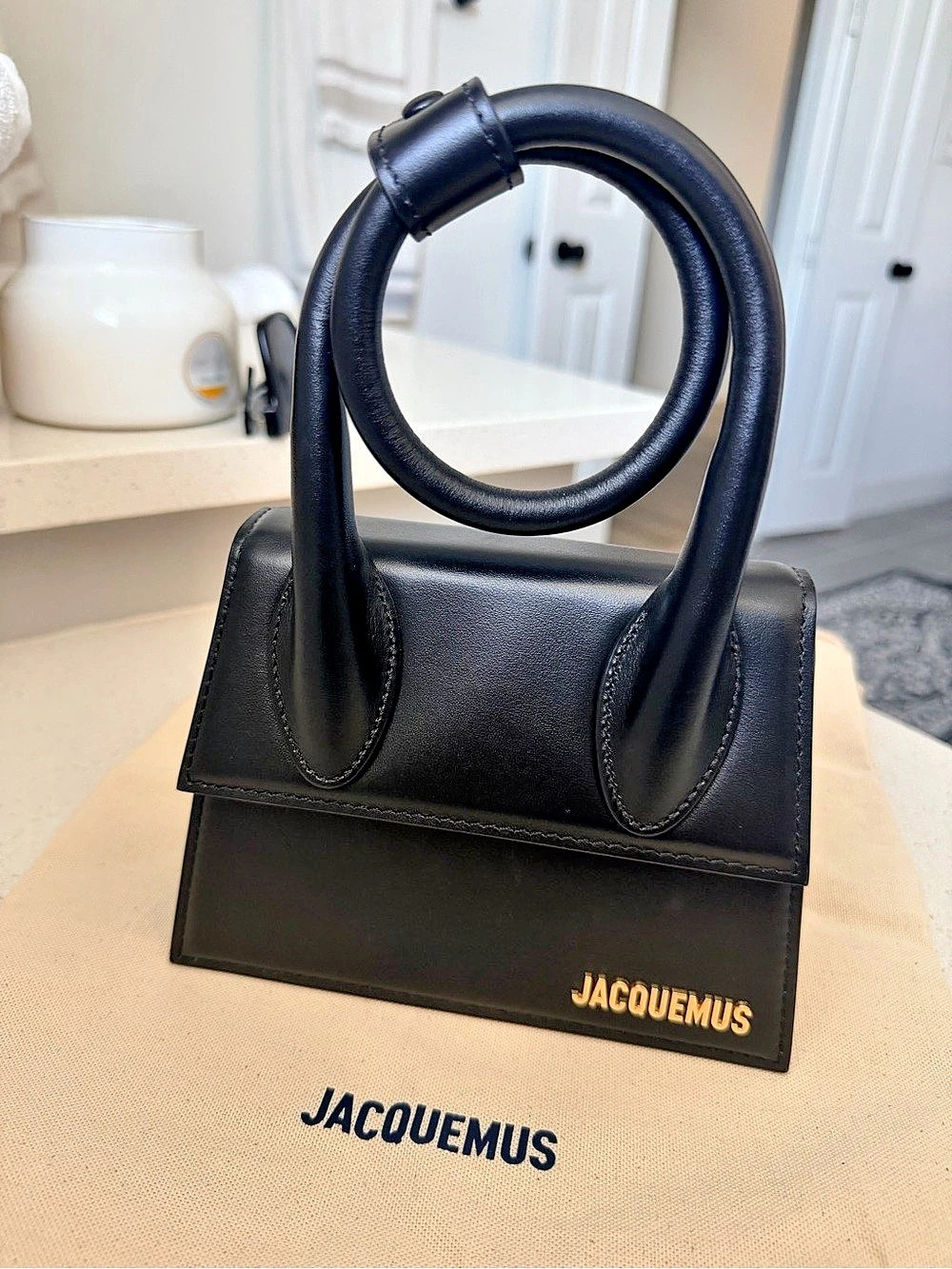 Jacquemus Le Chiquito Mini Top Handle Bag in Black